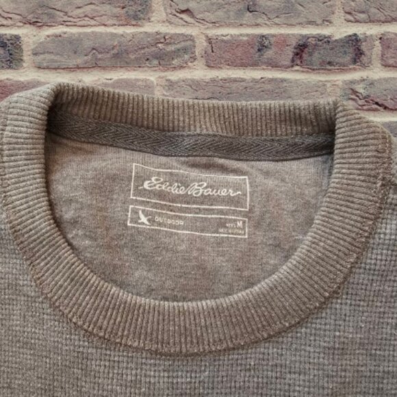 EDDIE BAUER OUTDOOR MEN'S LONG SLEEVE CREW NECK PULLOVER SWEATER - SIZE MEDIUM - Picture 2 of 7
